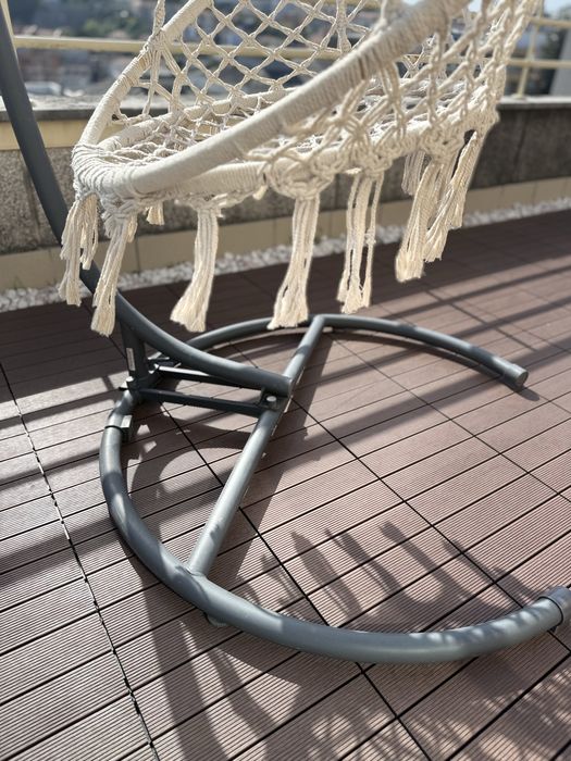 Cadeira suspensa de exterior 2 em 1 – estilo boho