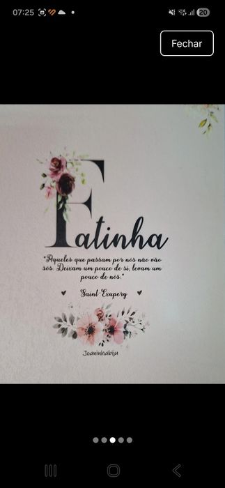 Conjunto caderno e caneta  personalizado "Fatinha"