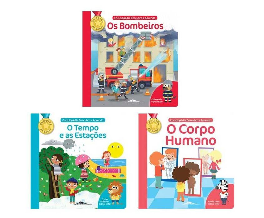 Enciclopédia Descubro e Aprendo: Corpo Humano/ Bombeiros/ Tempo e..