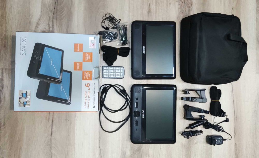 DVD duplo portátil - casa  - automóvel - como novo