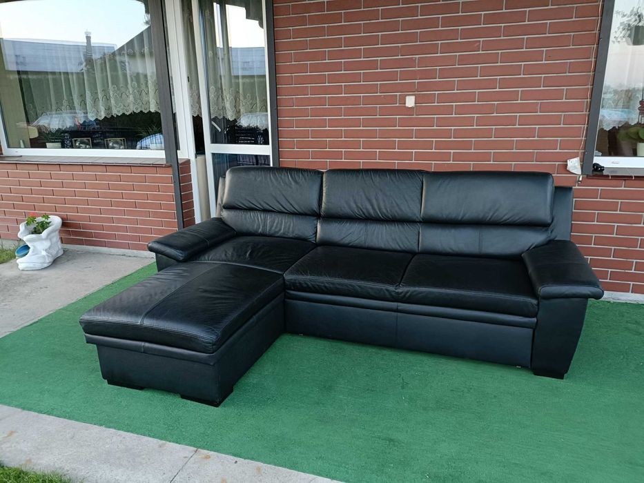 Sprzedam narożnik ze skóry -Skóra -skórzany –skórzana -skórzane