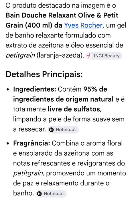 Gel de Banho Azeitona & Laranja Amarga 400ml Yves rocher