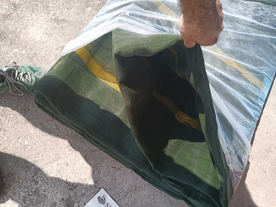 siatka zielona na kopiec, siatka na pryzme, siatka do ochrony 8x12m