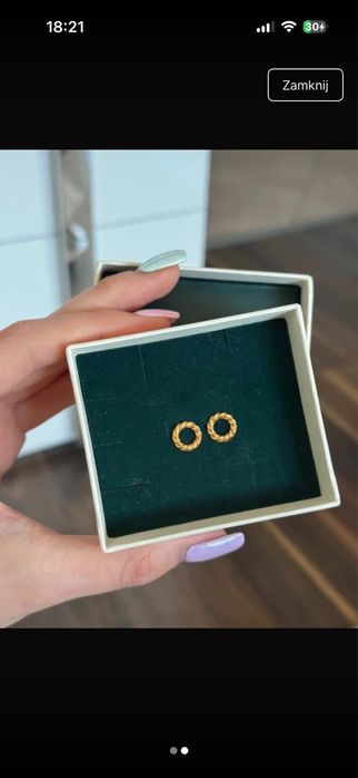 Kolczyki pozłacane Ines Lilou