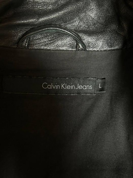 Мужская кожаная куртка Calvin Klein , L