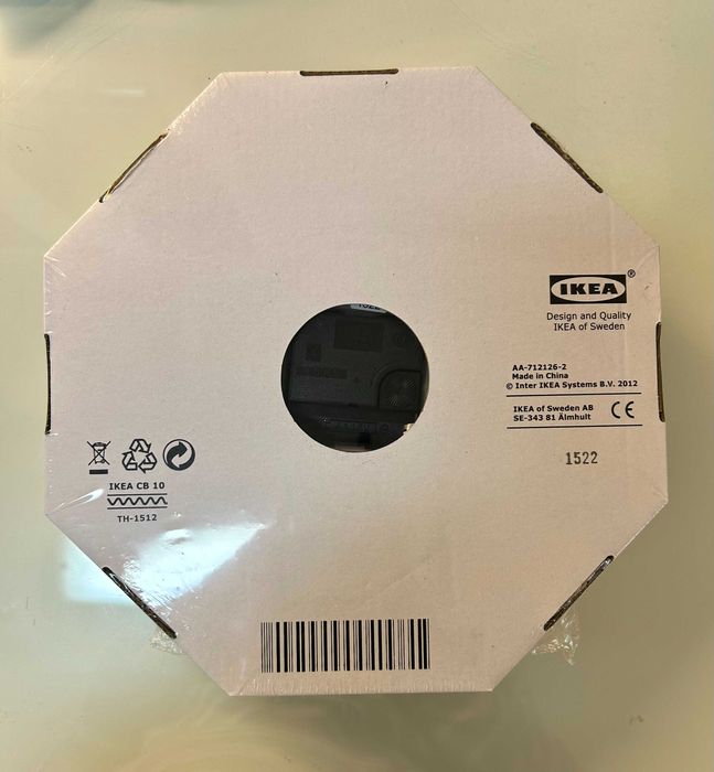 Relógio de parede analógico IKEA RUSH - Branco - Novo e ainda na caixa
