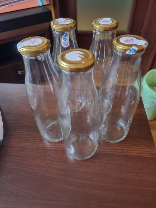 Litrowe butelki na sok - komplet 5 szt.