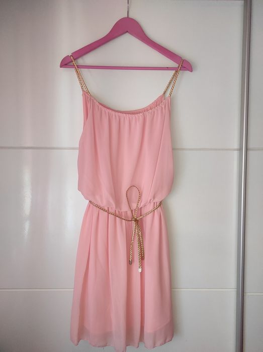 Vestido rosa claro de cerimônia - novo