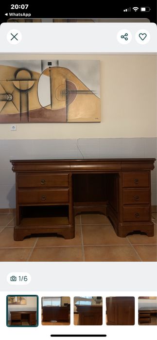 Secretaria madeira maciça