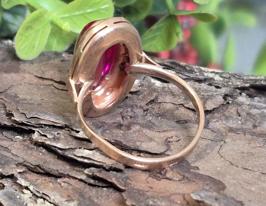 Piękny duży pierścionek złoto 583 rozmiar 24