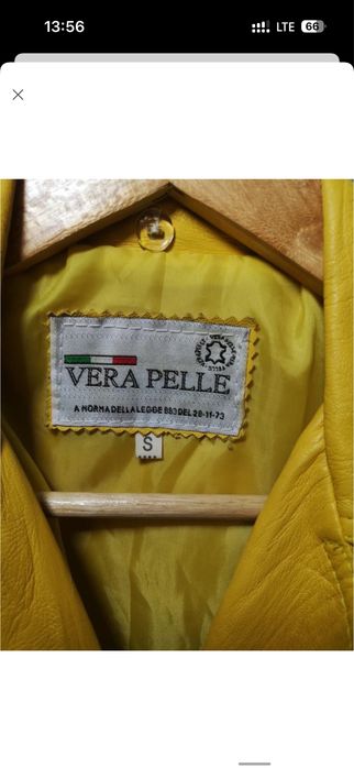 Шкіряний плащ vera pelle італія тренч р.42/S