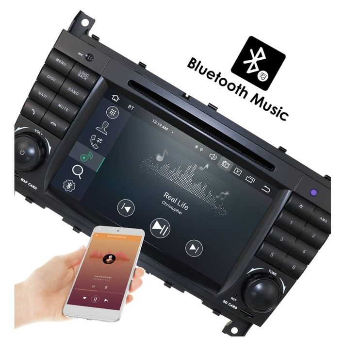 Auto Rádio Android GPS Bluetooth Mercedes Benz W203 clc w209 clk NOVO