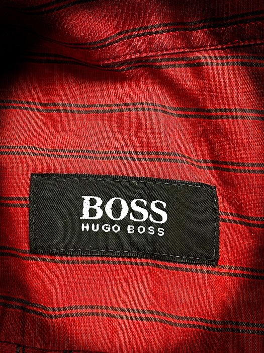 «Hugo Boss» Nowa Czerwona Męska Koszula / XL