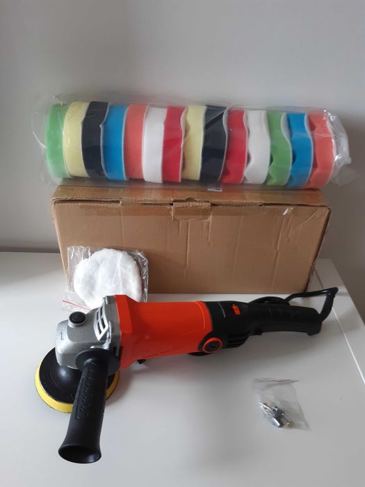 (NOVA) Polidora Carro 1200W com 6 Velocidades | 8000rpm | 14 Esponjas