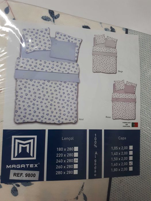 Lençóis de cama de casal Magatex NOVO