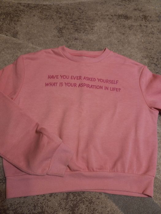 Bluza różowa z napisem