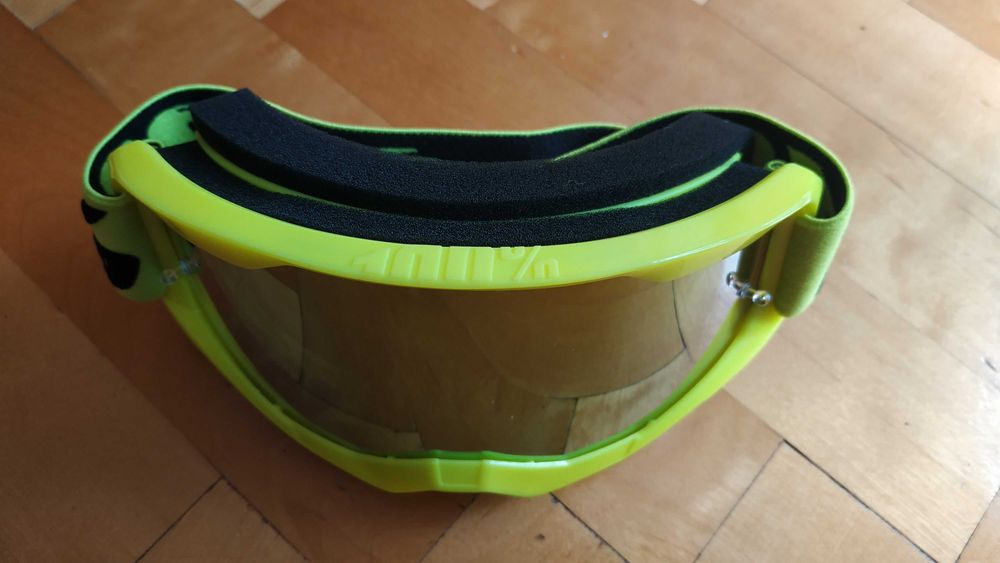 GOGLE 100% ACCURI FLUO YELLOW ŻÓŁTE LUSTRO downhill rower cross dh fr