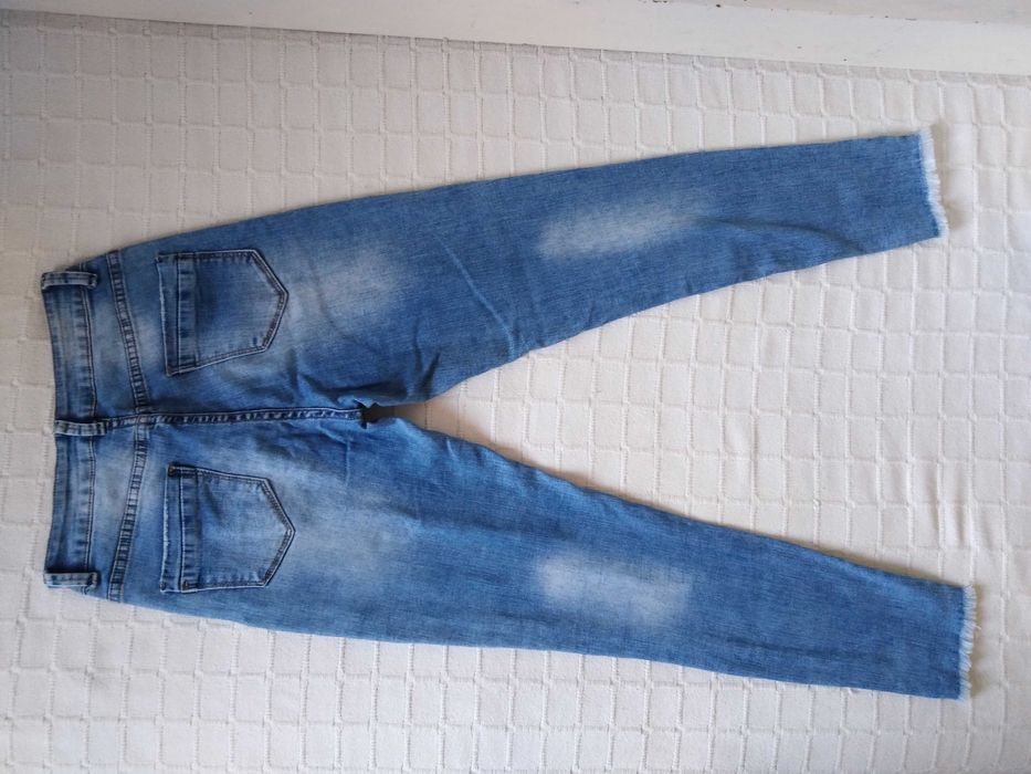 Calças Ganga Azuis Denim Jeans S/36