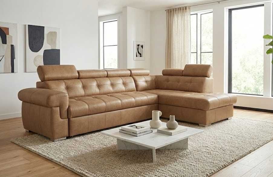 Narożnik Skórzany Alto. Skóra naturalna kanapa