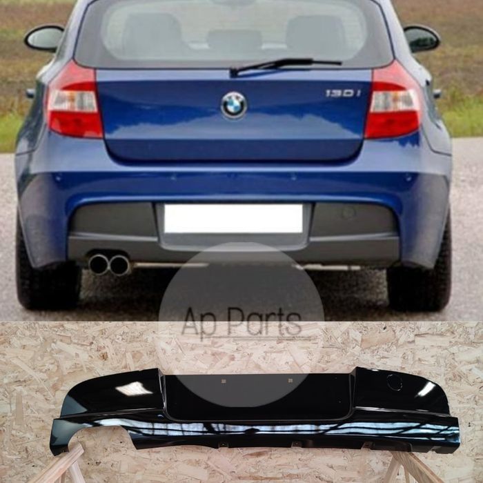 BMW E81 E87 Difusor PackM Preto brilhante
