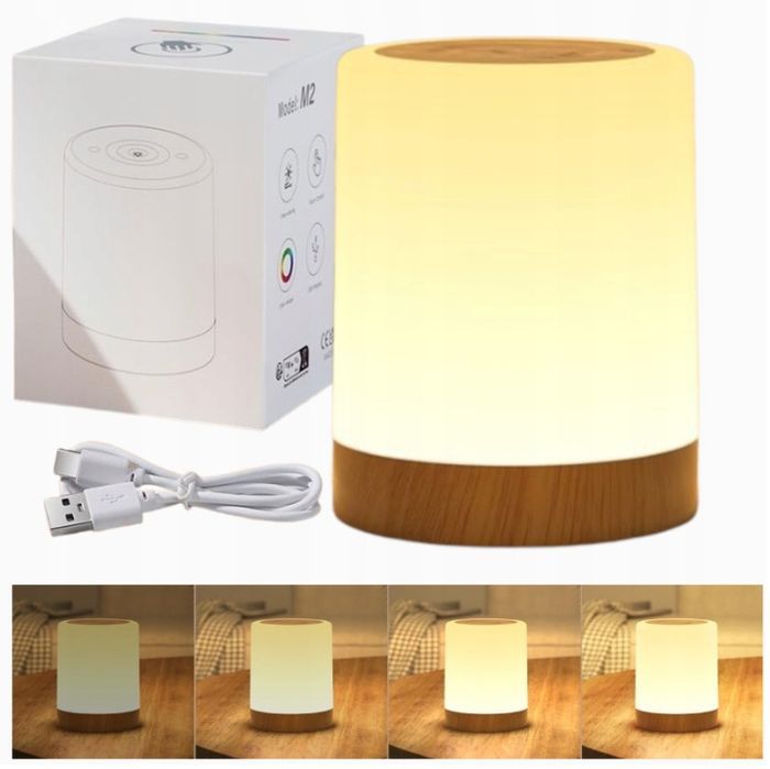 Lampka Nocna Led Dotykowa 256 Kolorów 3 Tryby Uszkodzony