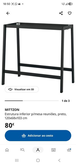 Conjunto mesa e cadeiras altas ikea
