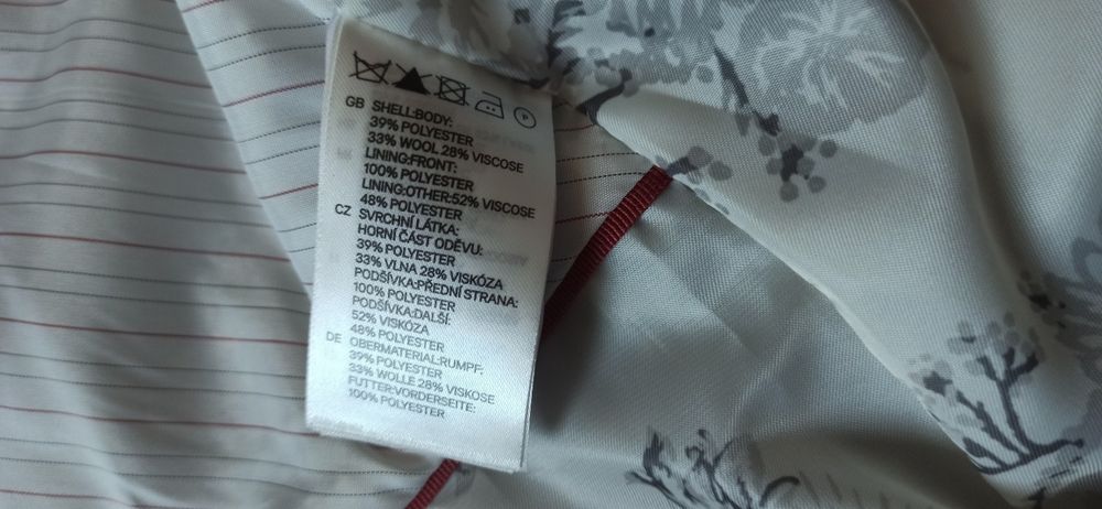 Marynarka w pepitkę z domieszką wełny H&M, rozm. 38, jak nowa