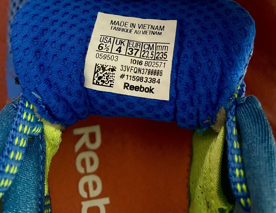 Buty sportowe/ niebieskie ciemnoniebieskie / neonowe Reebok 37/ 23,5cm