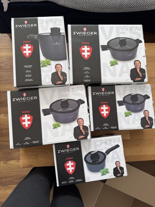 Zestaw garnkow i pokrywek NOWY firma Zwieger Vesna