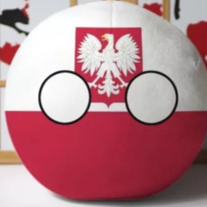 Countryball Polandball BRELOK Pluszowa
