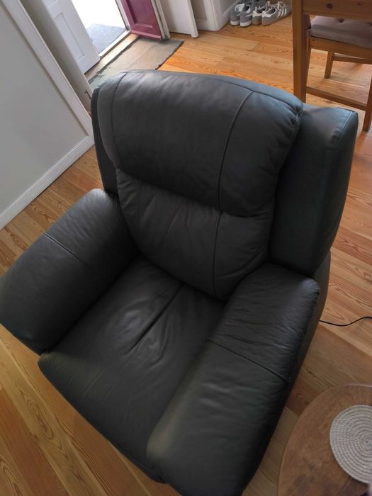 Super comfortable leather recliner armchair