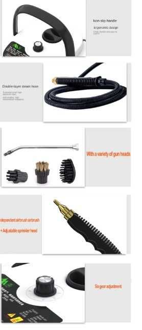 Пароочисник високого тиску для дому офісу автомобіля 2500Вт Білий