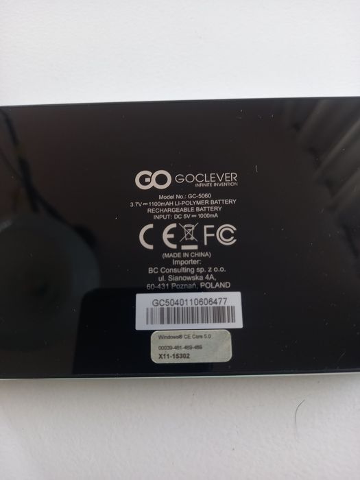 Goclever nawigacja samochodowa GPS ładowarka i karta w komplecie
