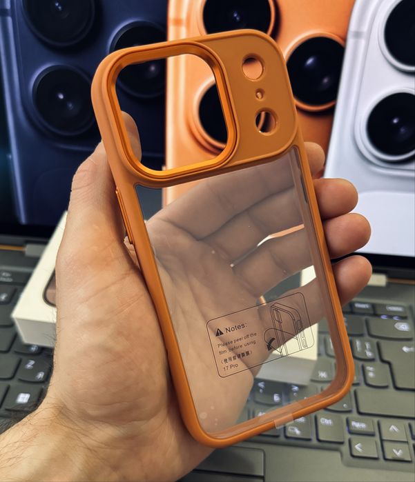 Чехол iPhone 17 Pro Max Orange, 17 Pro Blue,17 Air Black, top качество