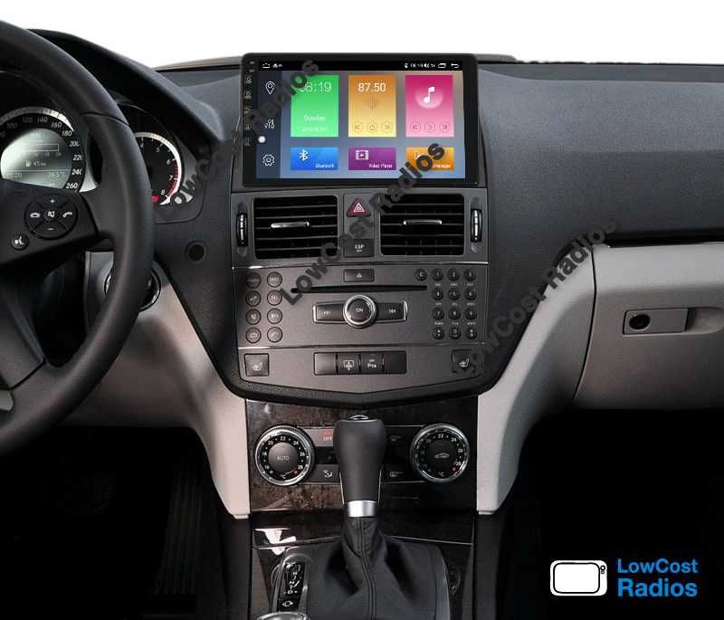 Auto Rádio GPS ANDROID Mercedes Benz Class C W204 - Wifi BT + CANBUS | CARPLAY • ANDROID AUTO