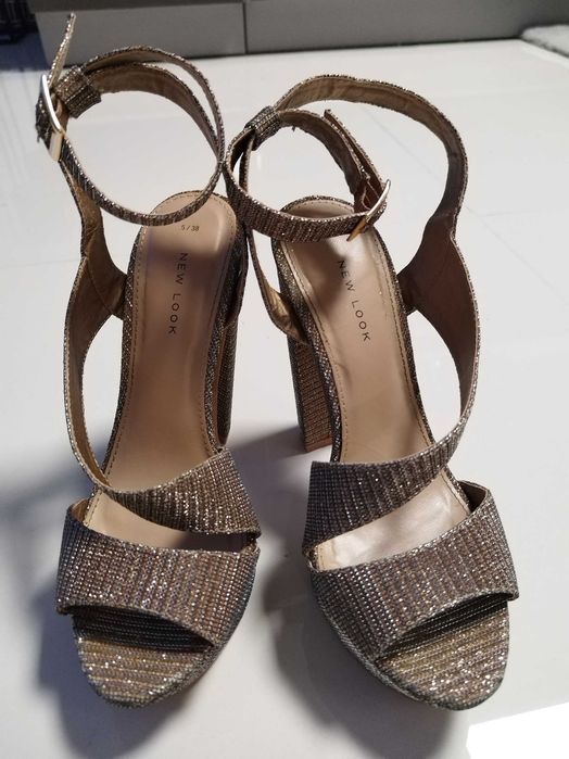 Buty stare złoto r.38 New Look 15 cm