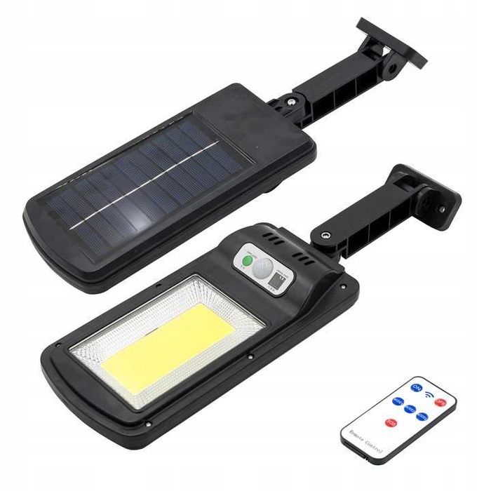 LAMPA SOLARNA ULICZNA latarnia 120LED COB z uchwytem u