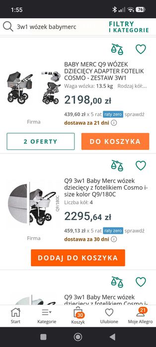 Wózek 3w1 baby merc