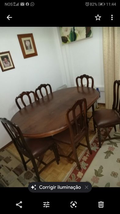 Mobilia de jantar Mesa de jantar, 6 cadeiras  com louceiro/movel