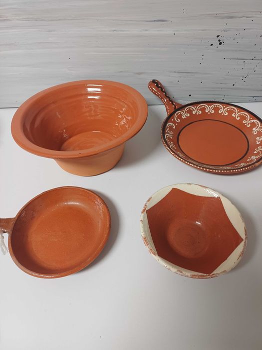 Conjunto de louça de barro tradicional Português 7 unidades