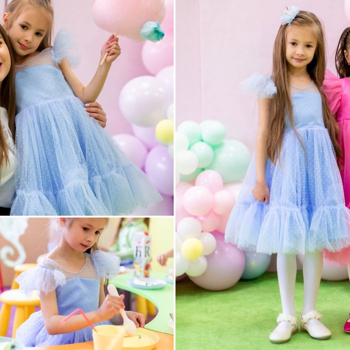 Сукня 3 4 5 6 7 8 9 р. барбі нарядное платье барби рожеве біле голубе