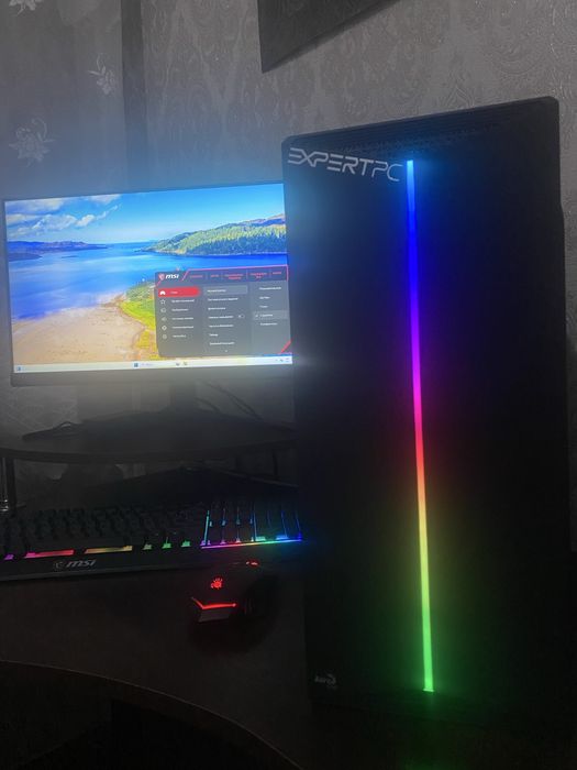 Ігровий ПК i3-10100F + 144Hz монітор MSI G242 + клавіатура + мишка