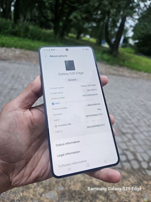 Samsung Galaxy S25 Edge, 12+256GB, Super stan,Jak nowe,Nie od Raty, Nie ma Blokady