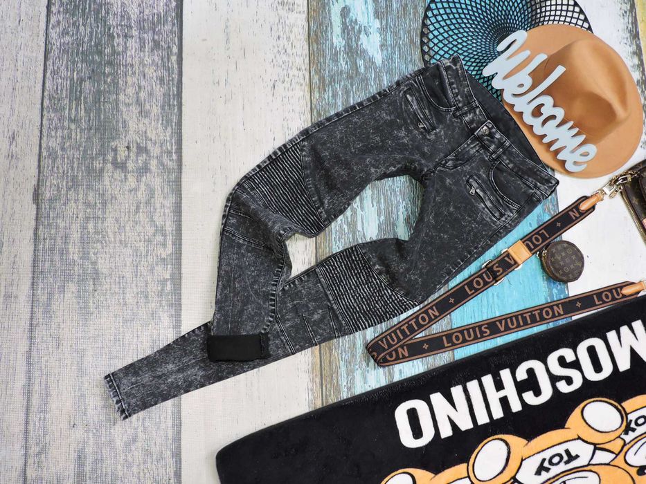 H&M Denimowe rurki jeans karby marmurek 36