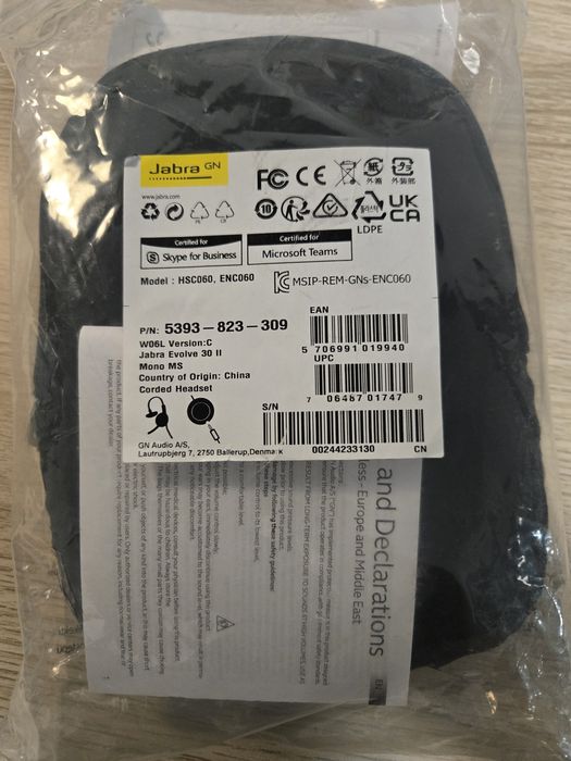 Auscutadores Jabra Evolve 30 II MONO