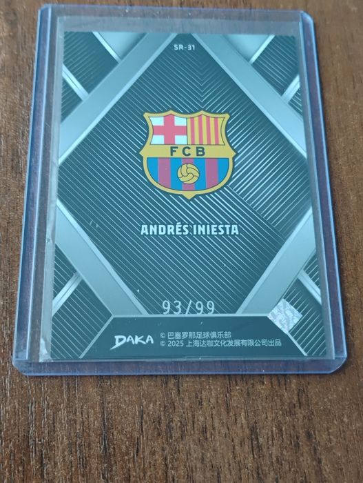 Karta piłkarska z FC Barcelony Andres iniesta