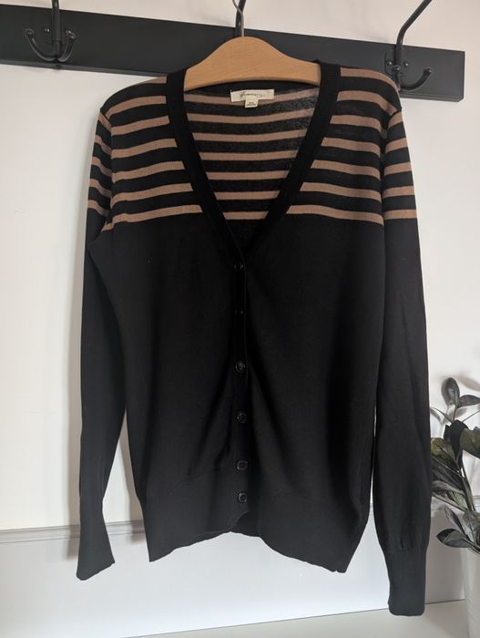 Cienki sweterek, kardigan. Bezowo- czarny. Forever21. Rozmiar.M