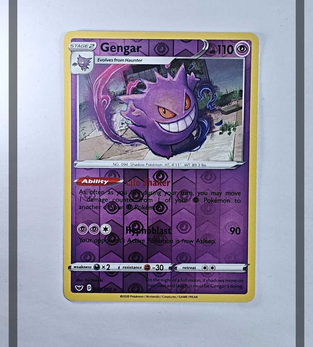 Gengar 085/202 SSH Reverse Holo Pokemon ENG-NM
