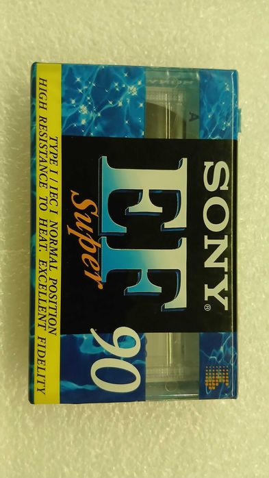 Нова аудіокасета Sony EF super 90 в упаковці виробника