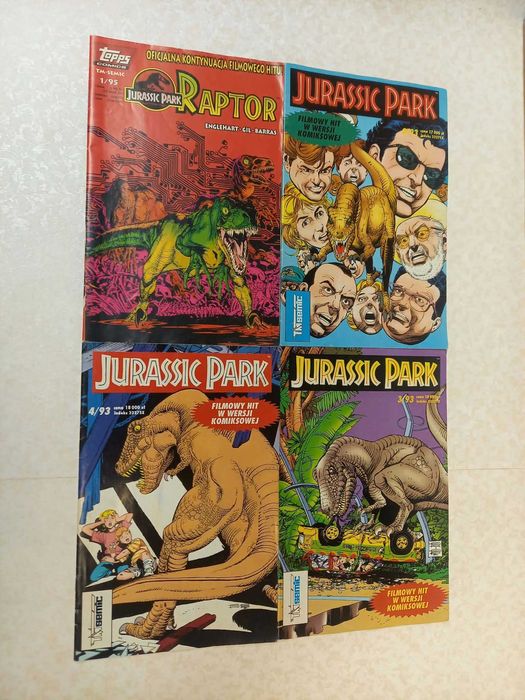 Jurassic Park Jurajski TM-Semic 2-4/93 + 1/95 Raptor + Zaginiony Świat
